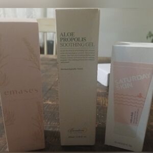 TRIO..EMASES..SATURDAY SKIN and AlOE PROPOLIS